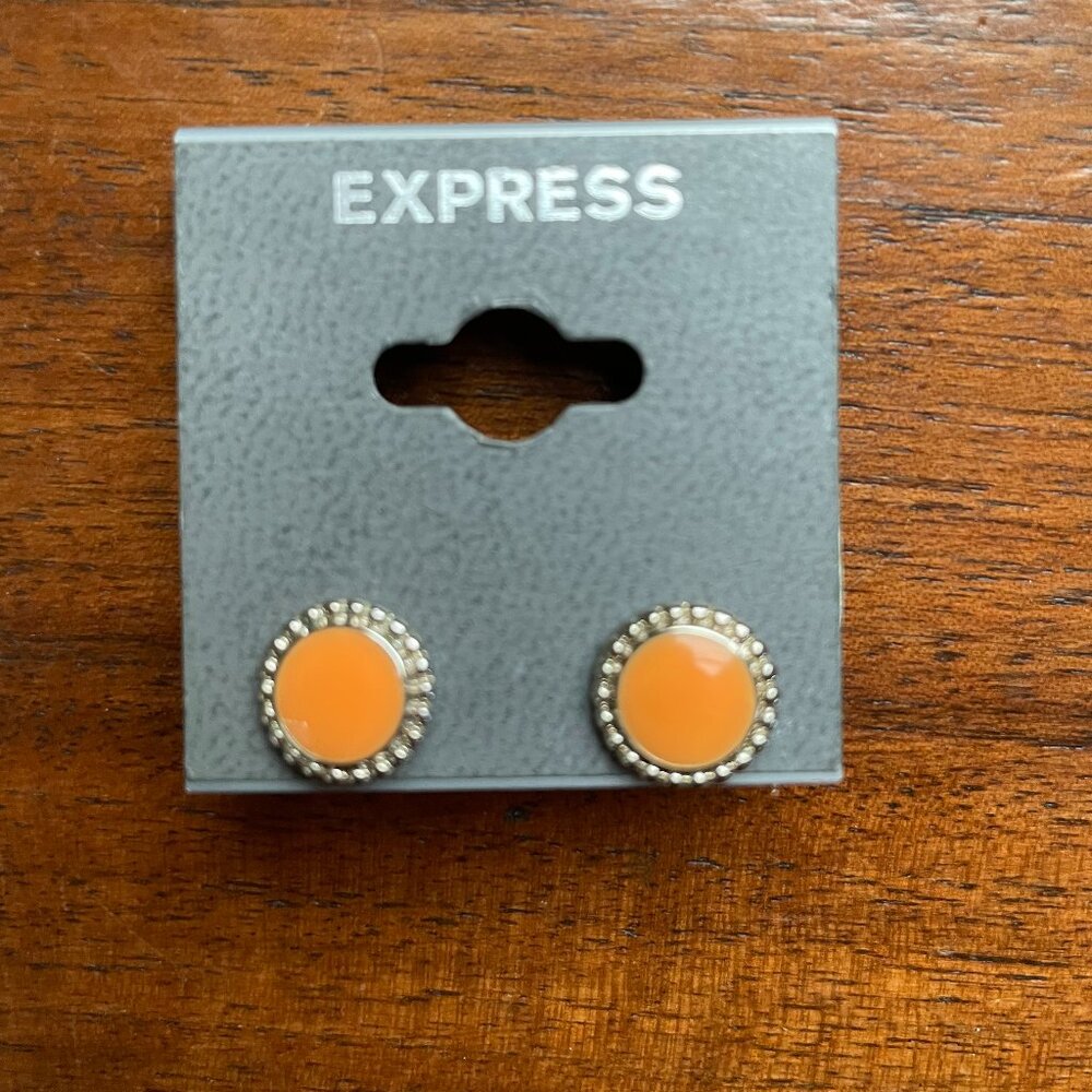 Bundle 3 pairs of Earrings for $12.  Express Orange Stud Earrings